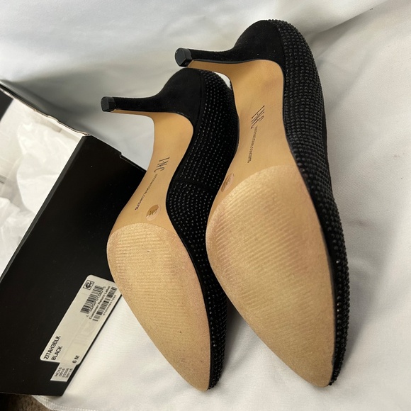 INC International Concepts Black‎ Embellished Pointed Toe Pumps, Size 6M - Picture 7 of 8